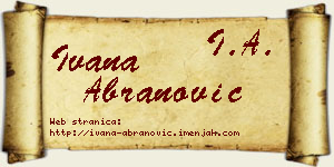 Ivana Abranović vizit kartica